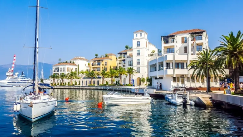 Sunny day in Tivat, Montenegro
