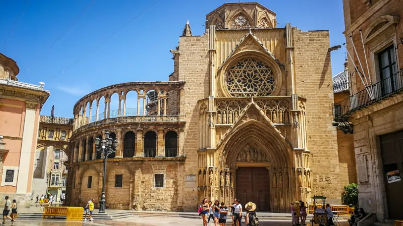 View on the cathedral of Valencia, Spain