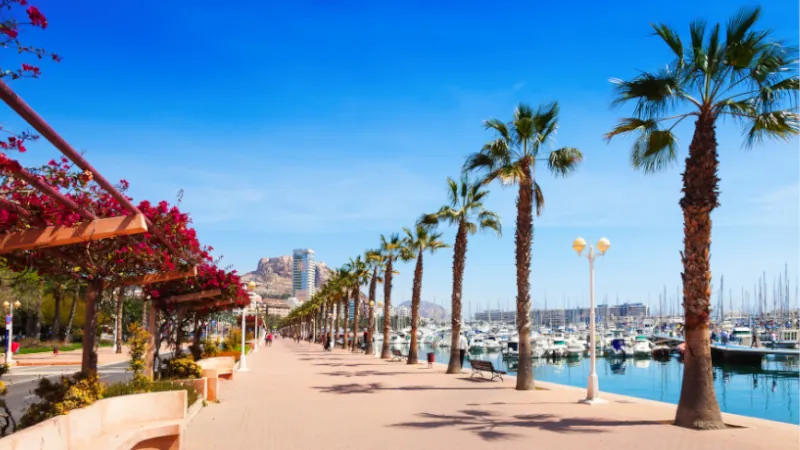 Pavement embankment in Alicante