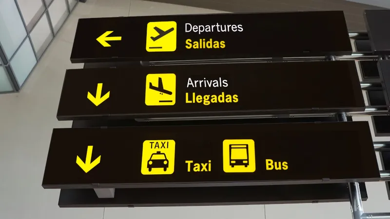 Spanish Airport Signs