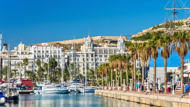 Promenade in the Marina of Alicante, Spain