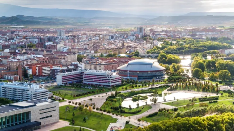Aerial view of Logrono
