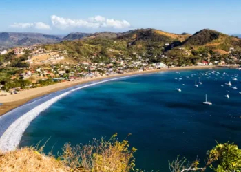 View of San Juan del Sur from the local mountain hill, Nicaragua