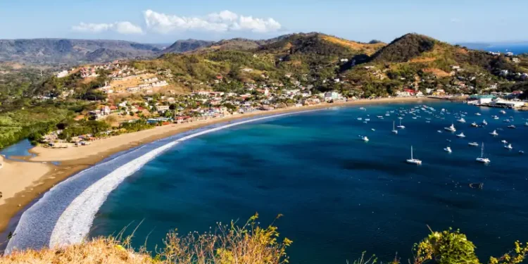 View of San Juan del Sur from the local mountain hill, Nicaragua