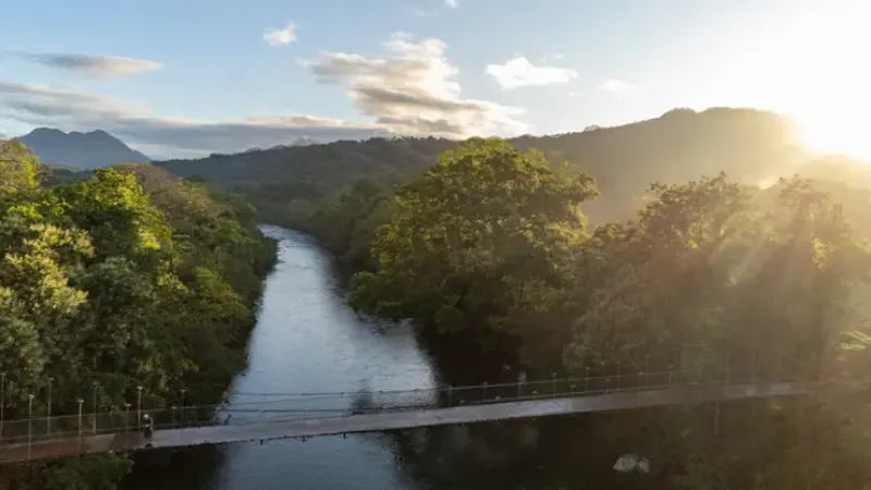 drone view of Panama's santa fe