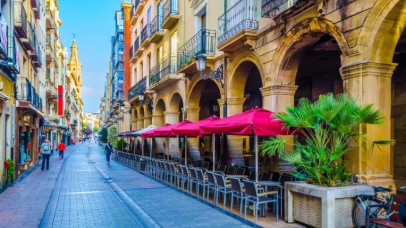 People strolling in a street in Logrono