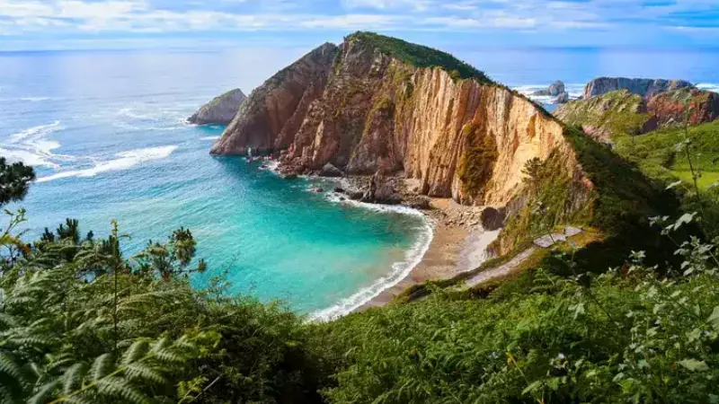 Playa del Silencio in Cudillero Asturias Spain