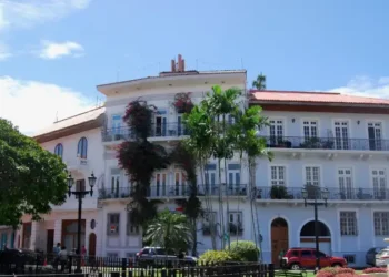 Balconies and climbing vines in Casco Viejo, Panama