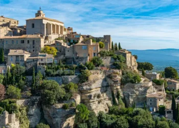 View on Gordes, a small typical town in Provence, France