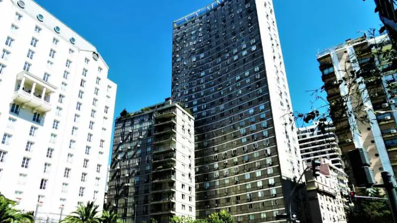 Buildings in the Recoleta district, in Argentina