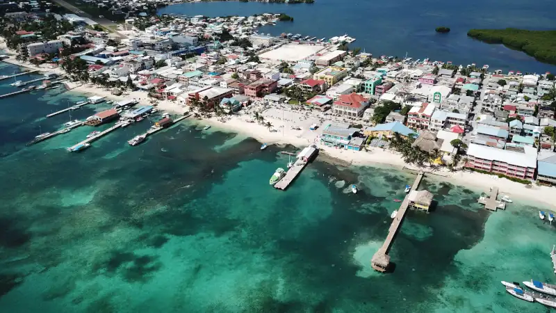 San Pedro Town, Belize Aerial