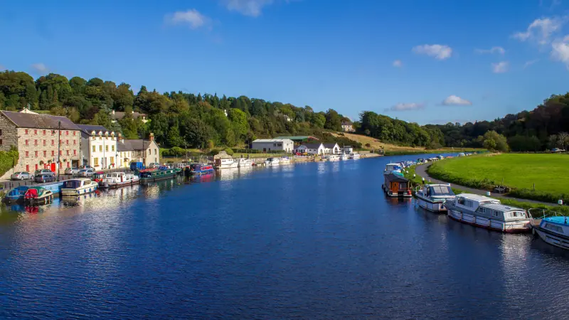 Boats mooring on the River Barrow