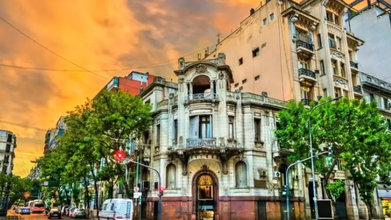 Sunset at Buenos Aires in Argentina