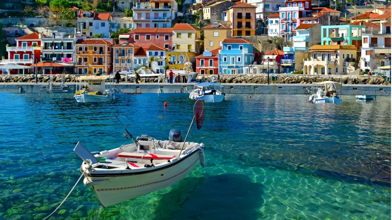 parga tourist resort in greece sea beach summer holidays