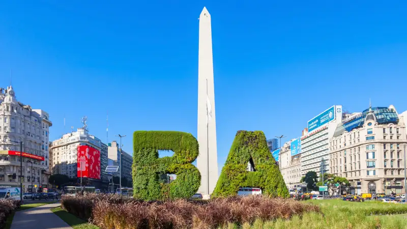 Buenos Aires sign and Obelisco