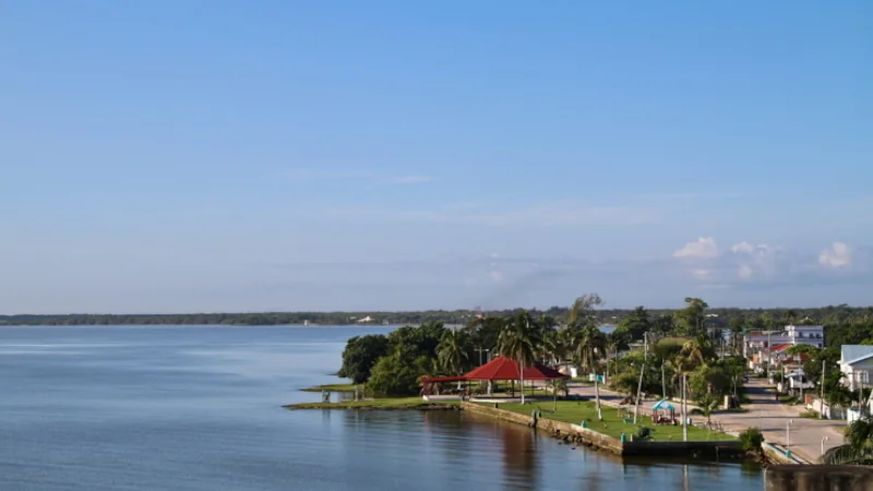 View overlooking Corozal township in Belize