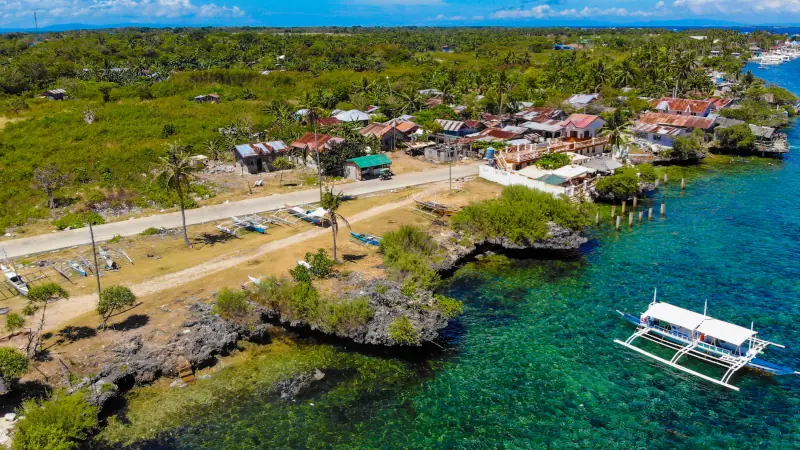 Drone view of Olango Island, Cebu, Philippines