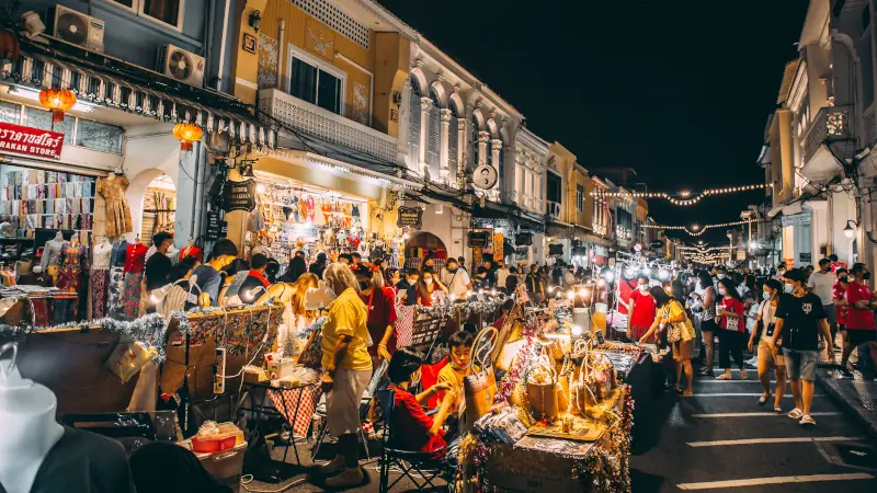 Phuket Old Town Night Market in Thailand, south east Asia