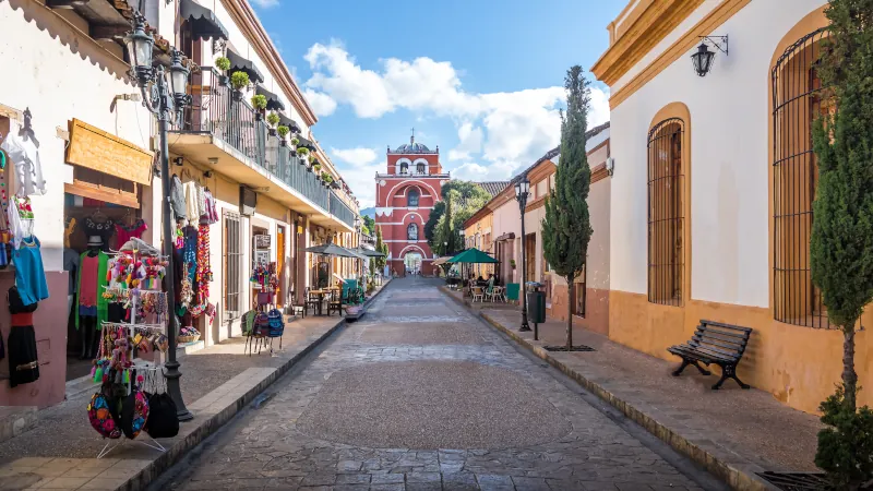 Pedestrian street and Del Carmen Arch Tower