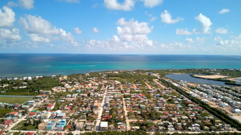 DFC village area in San Pedro Belize