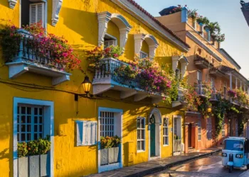 street in old town Cartagena, Colombia