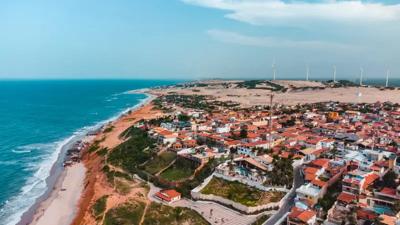Tropical Paradise Beach Dunes Sea Canoa Quebrada Ceará Northeast Brazil