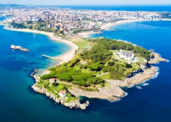 Santander city aerial view, Spain