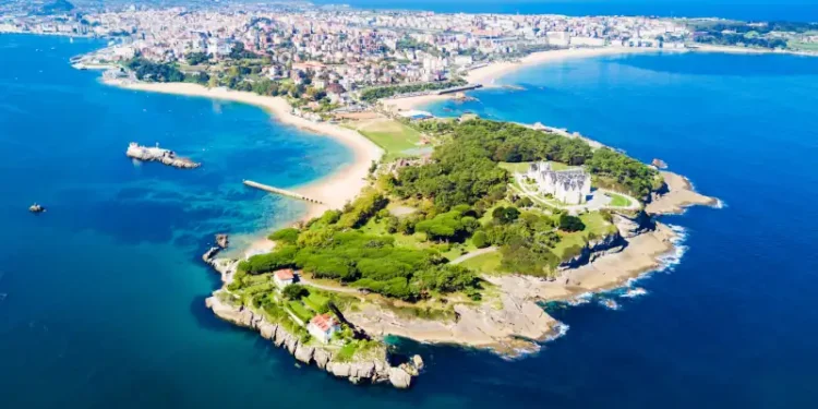 Santander city aerial view, Spain