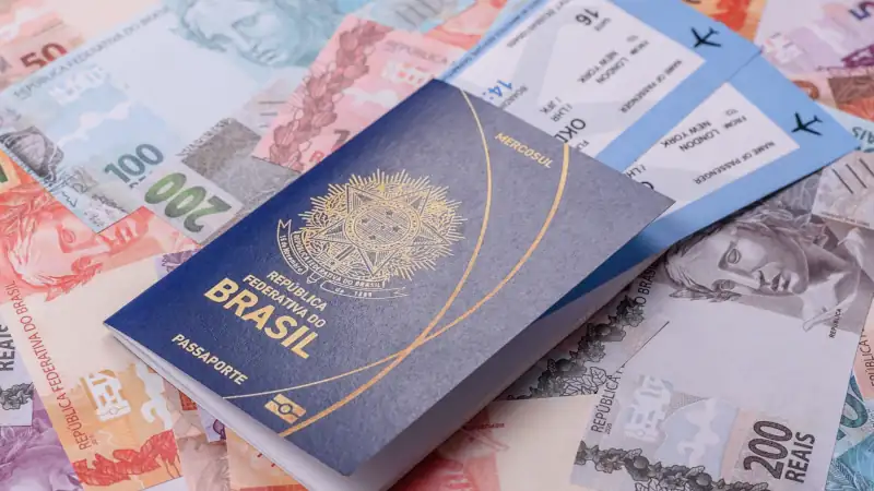 Brazilian passport for travelling, flying and doing business