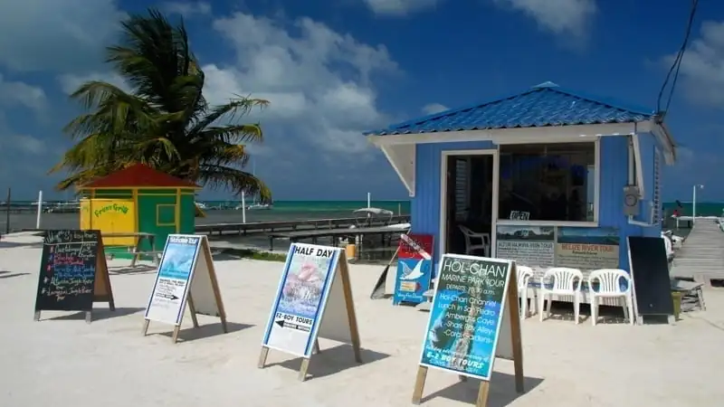 A business in Caulker Caye, Belize