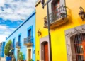 Oaxaca city, Scenic old city streets and colorful colonial buildings in historic city center