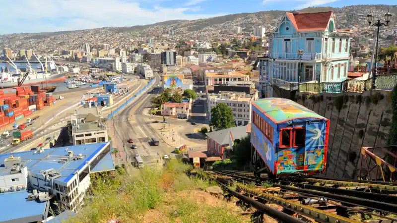 Funicular Railway Escalator, Valparaiso, Chile