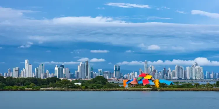 Panama City panorama from sea