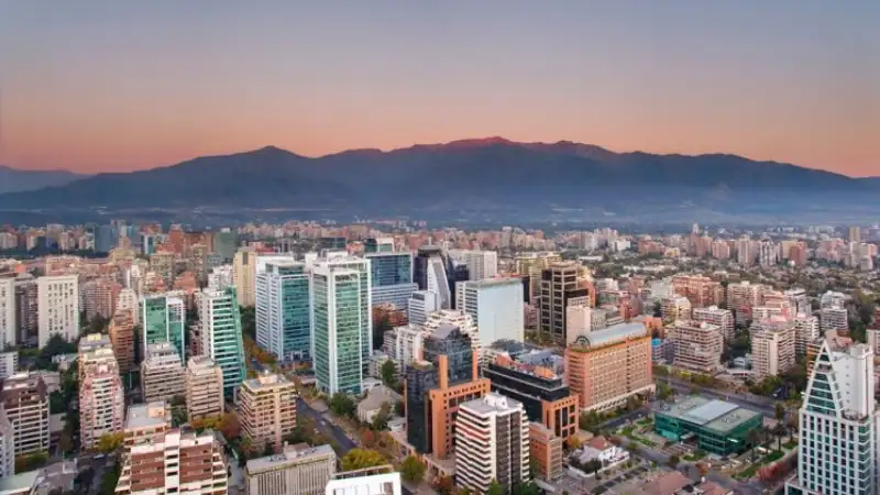 Santiago, Chile skyline.