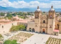 Beautiful aerial view of Santo Domingo Old Monastery in Oaxaca, Mexico