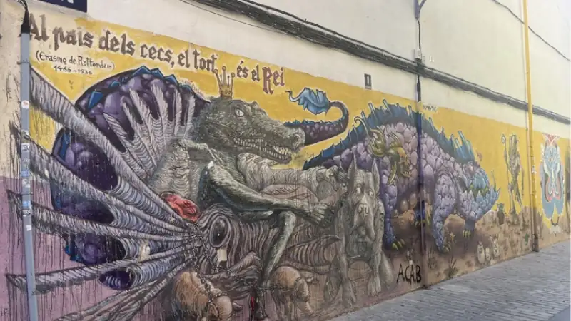 Stunning street art abounds across the city of Valencia, Spain