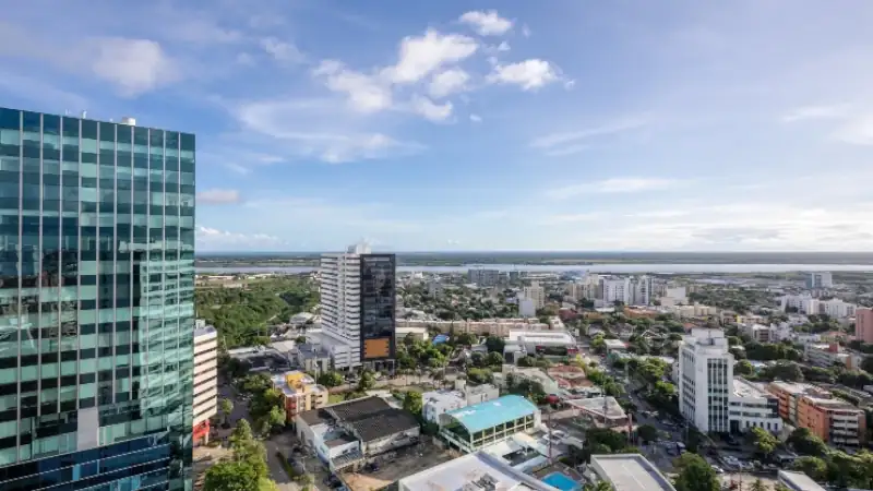 Panoramic view of the city of Barranquilla Colombia