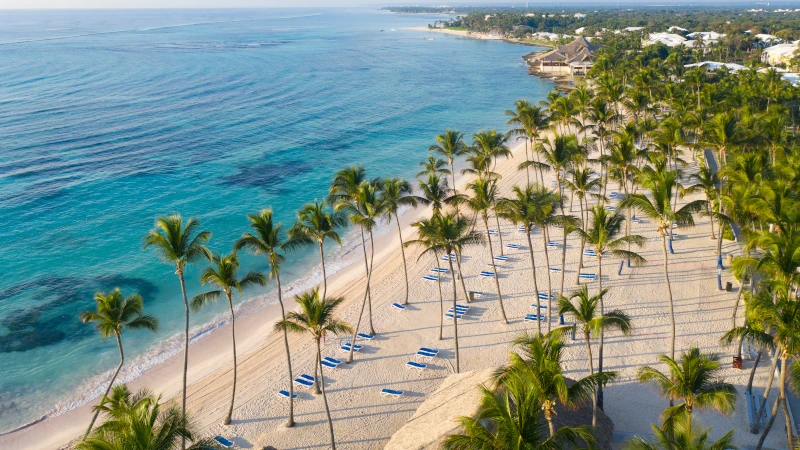 white sandy beach in Punta Cana, Dominican Republic 
