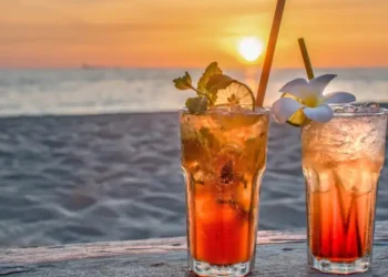 Drinks on the beach
