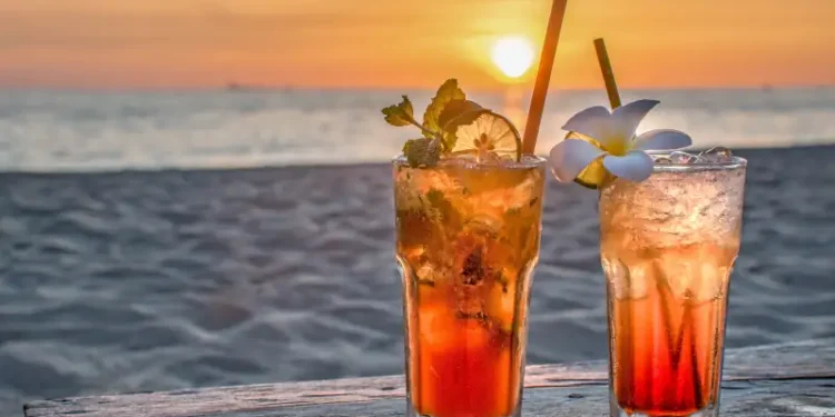 Drinks on the beach