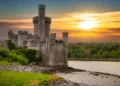 Blackrock Castle and observarory in Cork at sunset, Ireland
