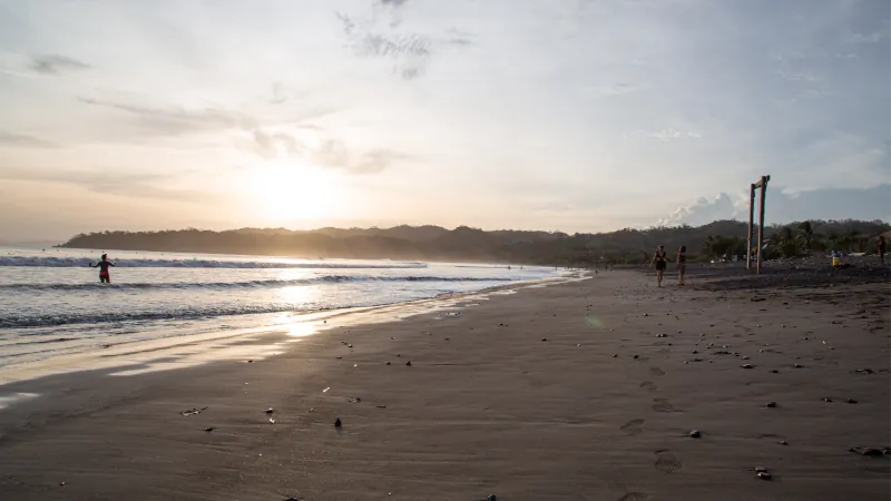Atardecer en la playa de venao panamá
