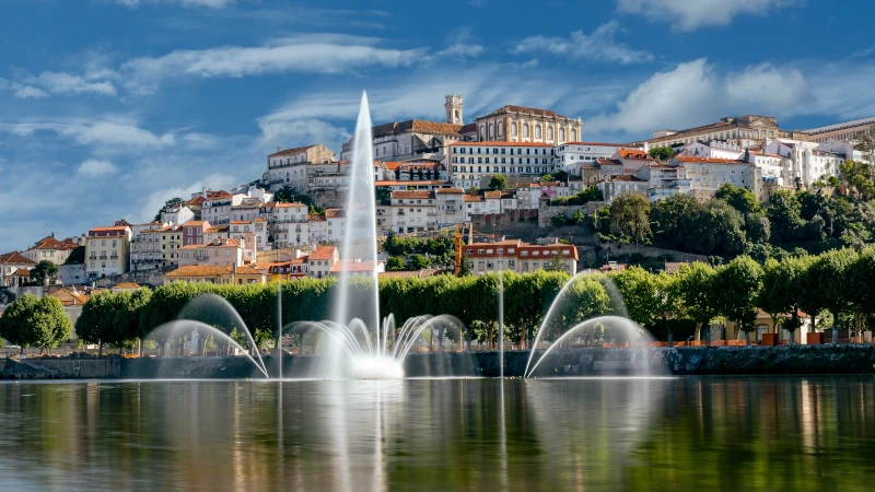 view of the river mondego and coimbra