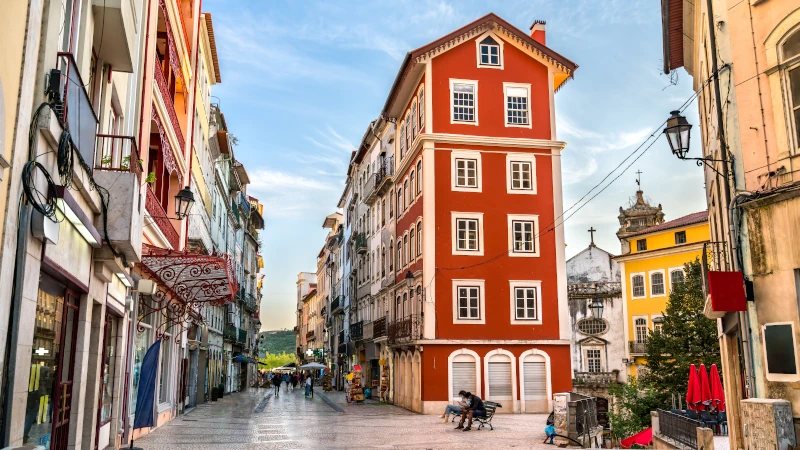 Architecture of the old town of Coimbra in Portugal