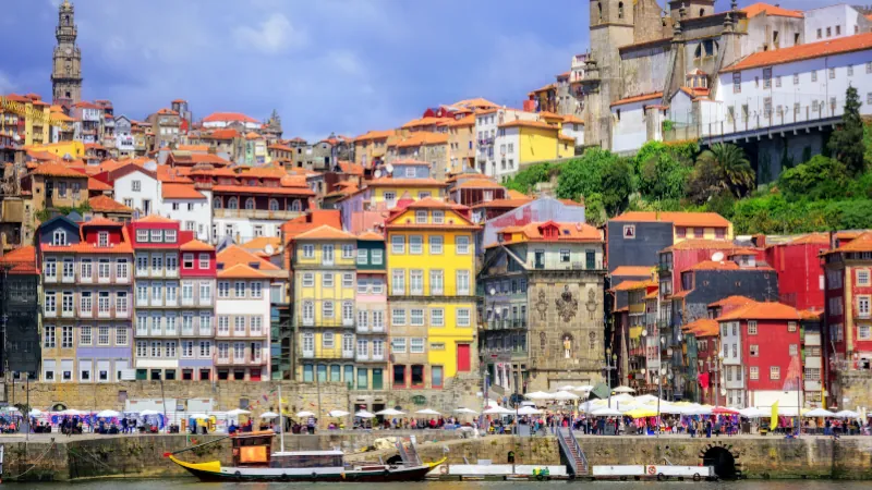 Ribeira, the old town of Porto, Portugal.