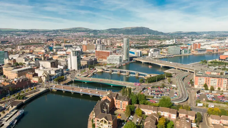 City center of Belfast Northern Ireland