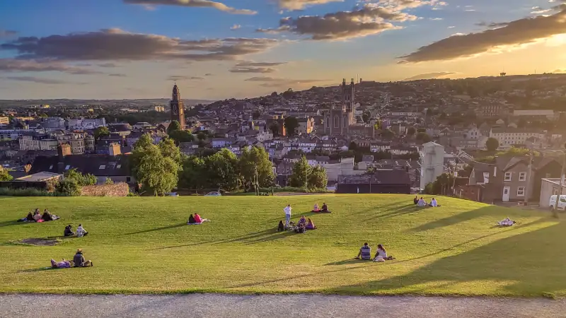 Bell's Field in Cork City Ireland at sunset