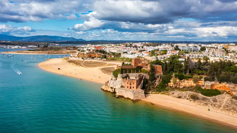 Ferragudo with Praia Grande (the main beach)