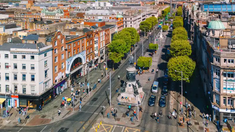 O'Connell street in Dublin