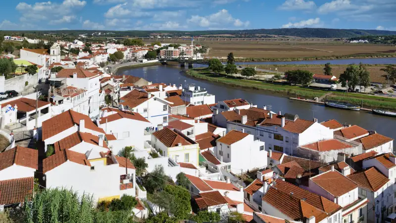 View over the city, Sado river and surroundings